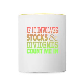 Shares Dividend - Contrasting Mug - white/yellow - Front