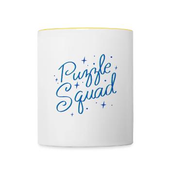 Puzzle Squad Hobby Puzzler Jigsaw - Contrasting Mug - white/yellow - Front