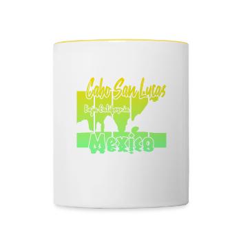 Cabo San Lucas Mexique - Mug contrasté - blanc/jaune - Devant