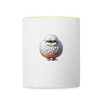 Silkie Chicken - Silkie Smooth - Contrasting Mug - white/yellow - Front