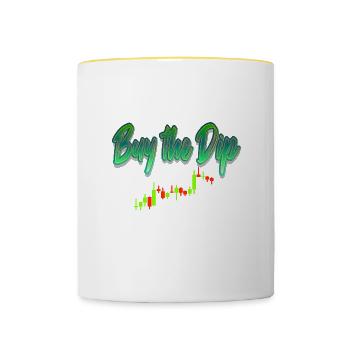 Buy The Dip - Tasse zweifarbig - Weiß/Gelb - Vorne