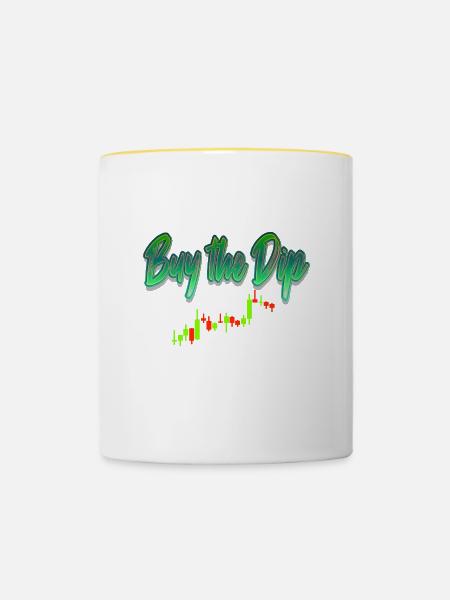 Buy The Dip - Tasse zweifarbig - Weiß/Gelb