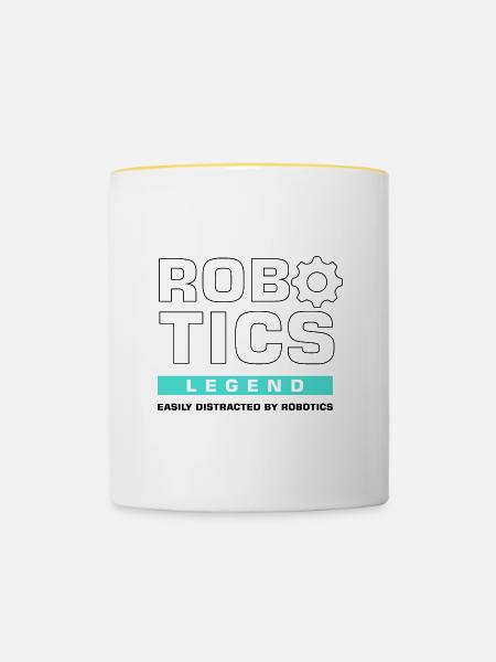 Robotics Legend Engineering Roboteringenieur - Tasse zweifarbig - Weiß/Gelb
