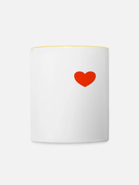 Ich liebe Großmütter - Tasse zweifarbig - Weiß/Gelb
