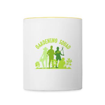 Équipe de jardinage Hobby Gardener Retirement - Mug contrasté - blanc/jaune - Devant