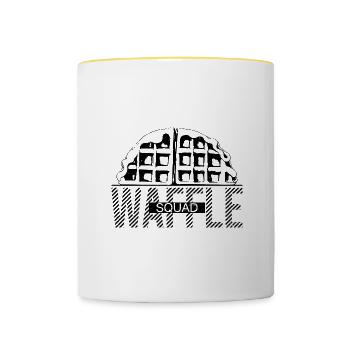 Waffle Squad Team Waffle Eating Gourmet - Mug contrasté - blanc/jaune - Devant