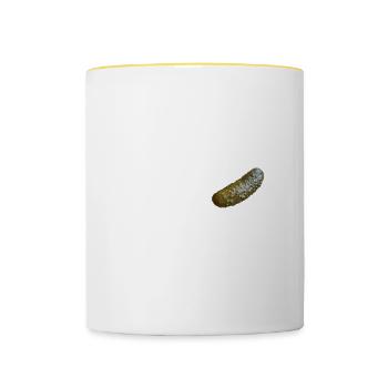 A Pickle a day keeps the Doctor away - Contrasting Mug - white/yellow - Front