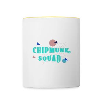 Chipmunk Squad Nature Wildlife Animal - Contrasting Mug - white/yellow - Front