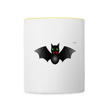 Bat - Contrasting Mug - white/yellow - Front
