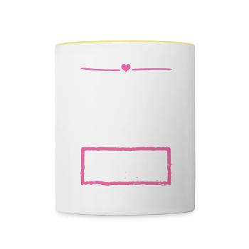 Malinois Hund Geschenk T-Shirt Bester Freund - Tasse zweifarbig - Weiß/Gelb - Vorne