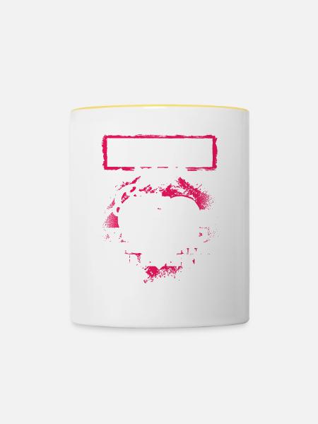 LKW-FAHRERIN - Duden - Tasse zweifarbig - Weiß/Gelb