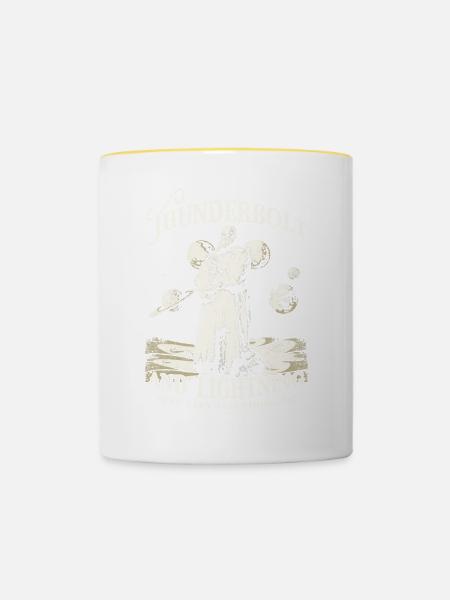 Thunderbolt and Lightning - Tasse zweifarbig - Weiß/Gelb