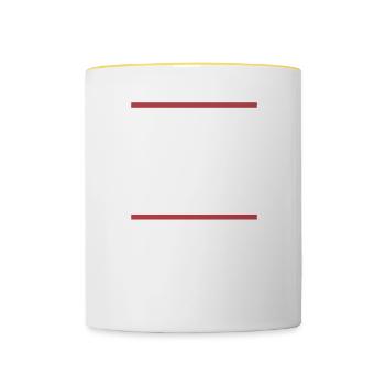 Je veux retrouver mon ancienne vie - Mug contrasté - blanc/jaune - Devant