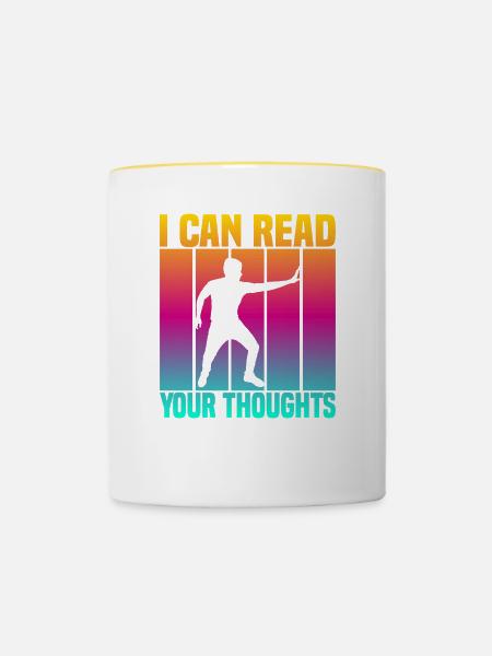 I Can Read Your Thoughts - Tasse zweifarbig - Weiß/Gelb