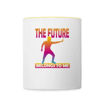 The Future Belongs To Me - Contrasting Mug - white/yellow - Front