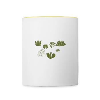 Sorry I Can't I have Plants - Tasse zweifarbig - Weiß/Gelb - Vorne