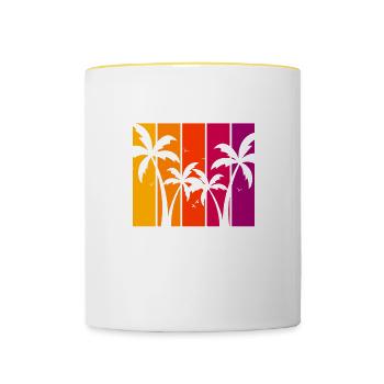 Sao Beach Vietnam - Tasse zweifarbig - Weiß/Gelb - Vorne