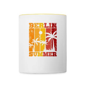 Berlin Summer - Tasse zweifarbig - Weiß/Gelb - Vorne