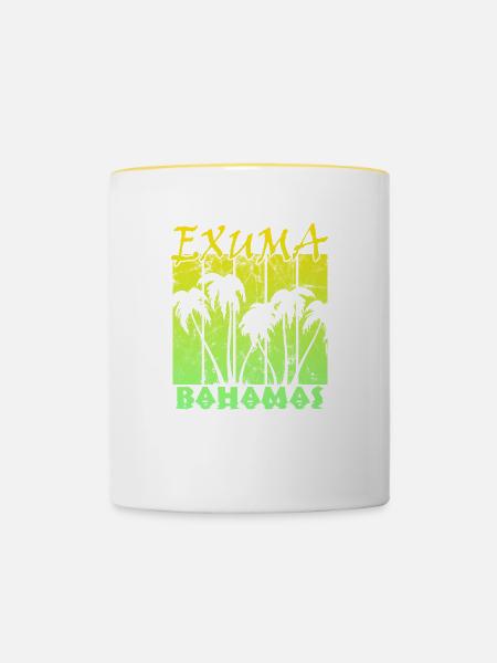 Exuma Bahamas - Tasse zweifarbig - Weiß/Gelb