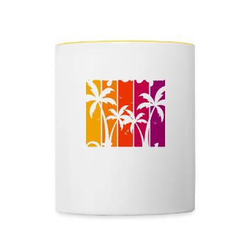 Playa El Aqua Venezuela - Contrasting Mug - white/yellow - Front
