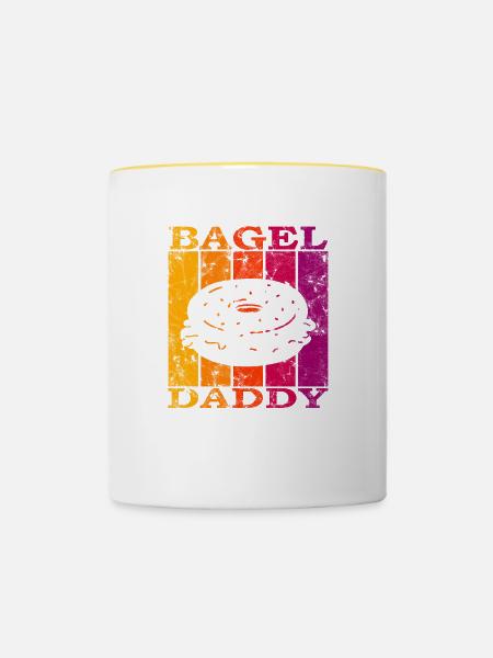 Bagel Daddy - Tasse zweifarbig - Weiß/Gelb