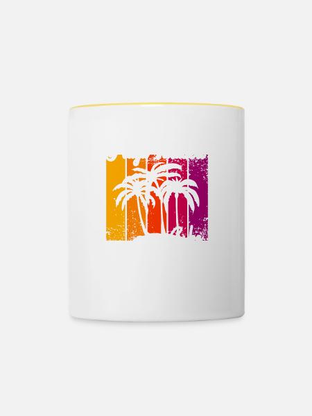 Playa Varadero Cuba - Tasse zweifarbig - Weiß/Gelb