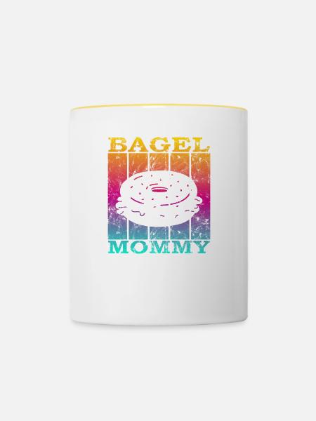 Bagel Mommy - Tasse zweifarbig - Weiß/Gelb