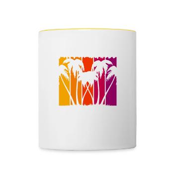 Vintage Phi Phi Islands Thaïlande - Mug contrasté - blanc/jaune - Devant