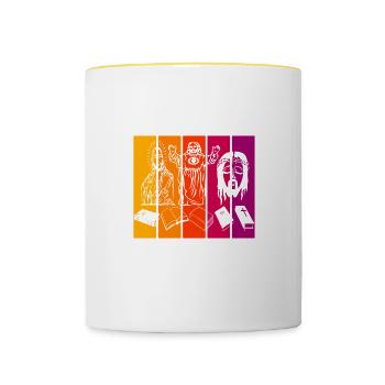 Read The Bible - Tasse zweifarbig - Weiß/Gelb - Vorne