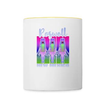 Roswell New Mexico - Tasse zweifarbig - Weiß/Gelb - Vorne