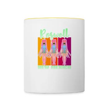 Roswell New Mexico - Contrasting Mug - white/yellow - Front