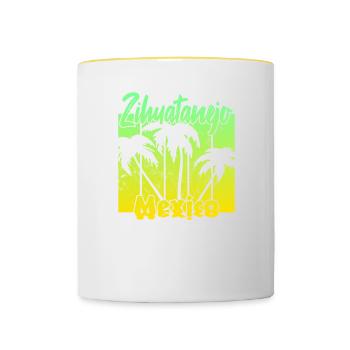 Zihuatanejo Mexico - Contrasting Mug - white/yellow - Front