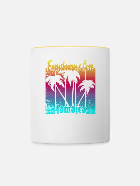 Frenchman's Cove Jamaica - Tasse zweifarbig - Weiß/Gelb