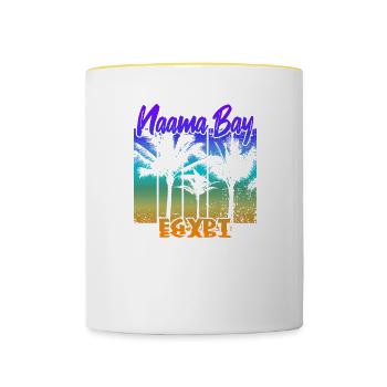 Naama Bay Égypte - Mug contrasté - blanc/jaune - Devant
