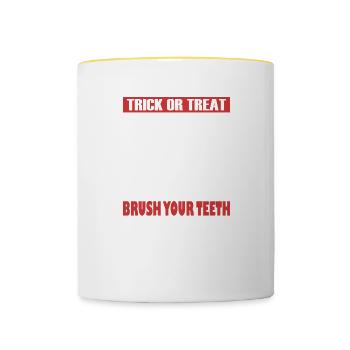 Halloween Dentist Clown - Contrasting Mug - white/yellow - Front