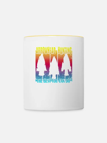 Arrowhead Hunting - Tasse zweifarbig - Weiß/Gelb