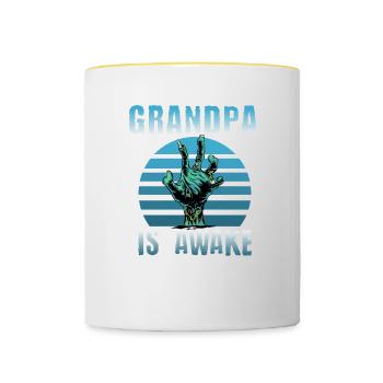 Halloween Grandpa - Contrasting Mug - white/yellow - Front