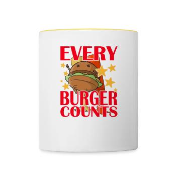 Every Burger Counts - Contrasting Mug - white/yellow - Front