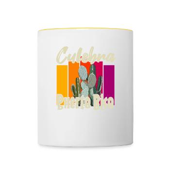 Culebra Porto Rico - Mug contrasté - blanc/jaune - Devant