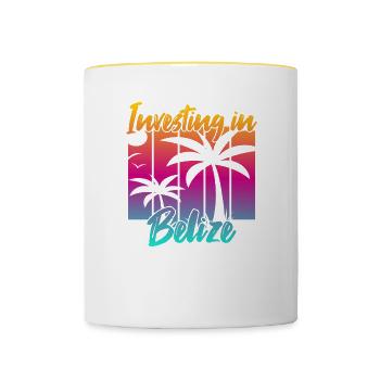 Investing in Belize - Contrasting Mug - white/yellow - Front
