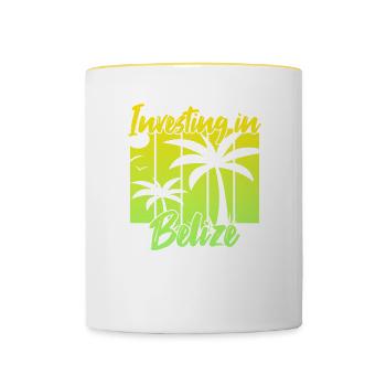 Investing in Belize - Contrasting Mug - white/yellow - Front