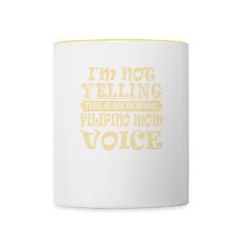 Philippinische Mutter - Tasse zweifarbig - Weiß/Gelb - Vorne