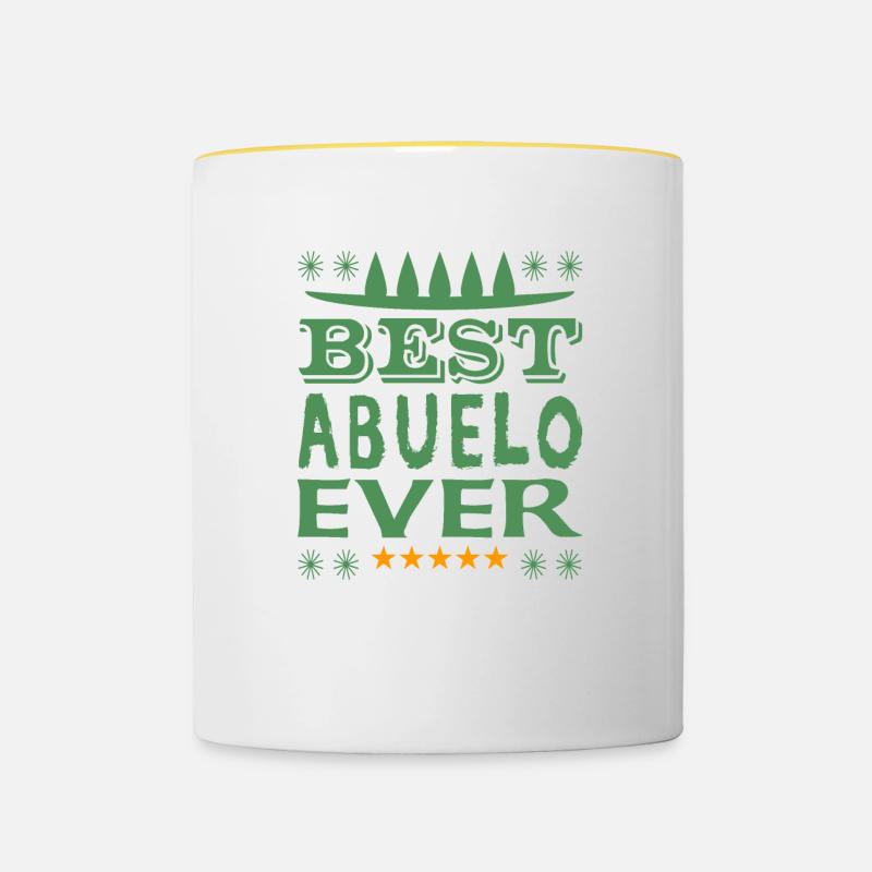 Best Abuelo Ever - Contrasting Mug - white/yellow
