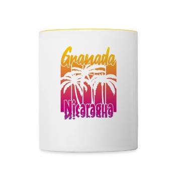 Granada Nicaragua - Contrasting Mug - white/yellow - Front