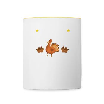 I'm the Son Turkey - Tasse zweifarbig - Weiß/Gelb - Vorne