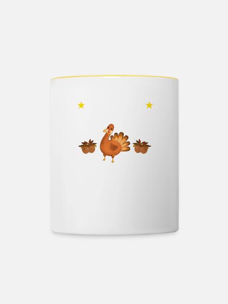 I'm the Son Turkey - Tasse zweifarbig - Weiß/Gelb