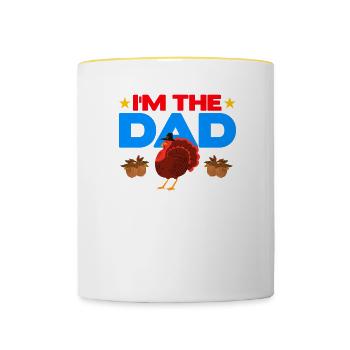 I'm the Dad Turkey - Contrasting Mug - white/yellow - Front