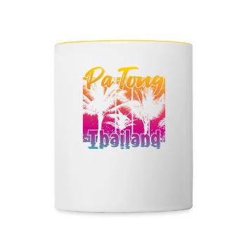 Patong Thailand - Contrasting Mug - white/yellow - Front