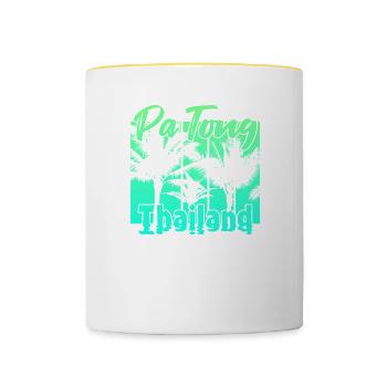 Patong Thailand - Contrasting Mug - white/yellow - Front