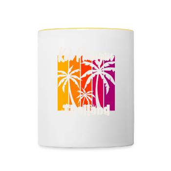 Koh Phangan Thaïlande - Mug contrasté - blanc/jaune - Devant